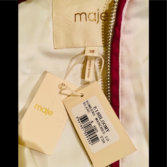 RARE White Poly Bomber Web Patch & Peacock Detail - Picture 8 of 8